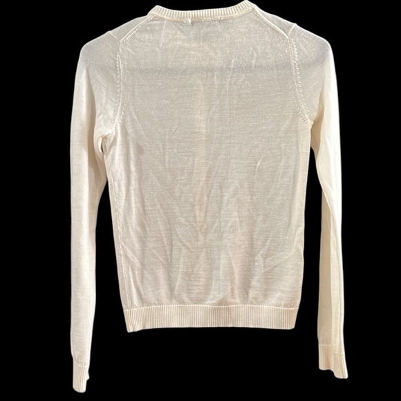 Mango Off-White Button-Up Sweater - Size Small - Picture 3 of 6